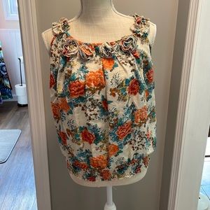 Cute floral tank top size XL